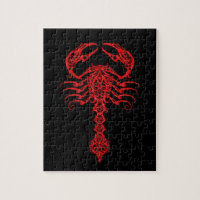 Scorpion tribal rouge
