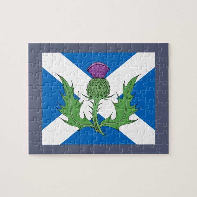 Puzzle Scottish Thistle and Saltire (Horizontal)