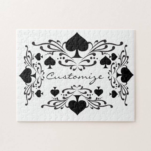 Puzzle Scroll de style tatouage Black Spades Thunder_Cove (Horizontal)