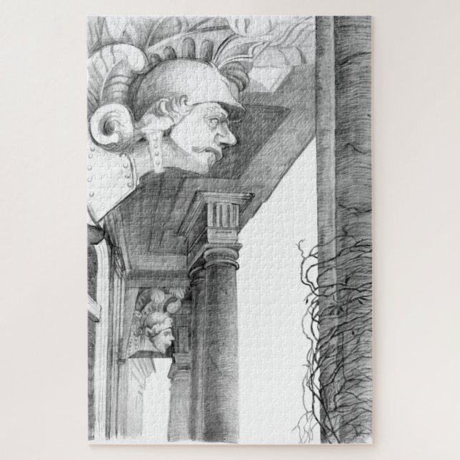 Puzzle Sculpture du château de Burgscheidungen Crayon Art (Vertical)