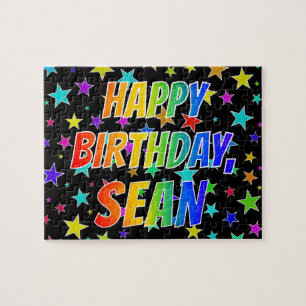 Puzzle "SEAN" Prénom, amusant "HEUREUX ANNIVERSAIRE"