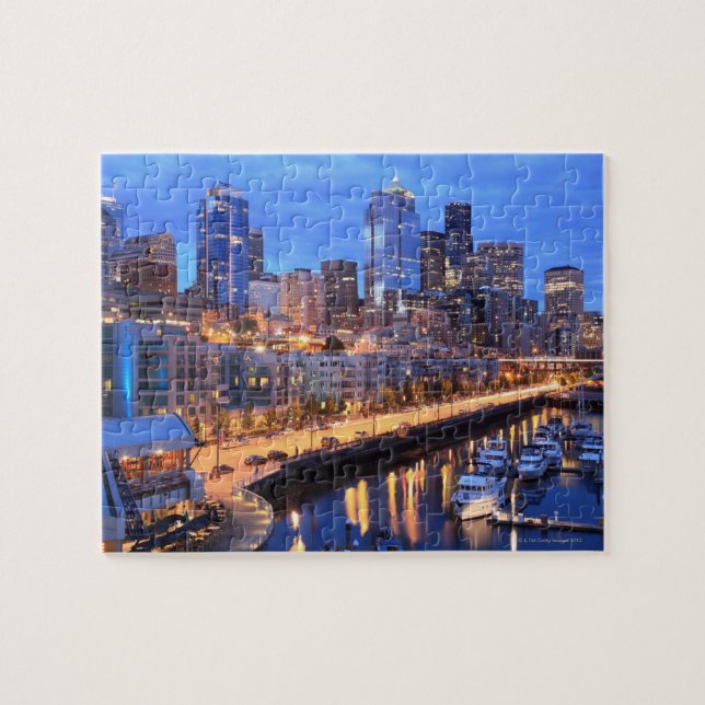 Puzzle Seattle Skyline et port, État de Washington (Horizontal)
