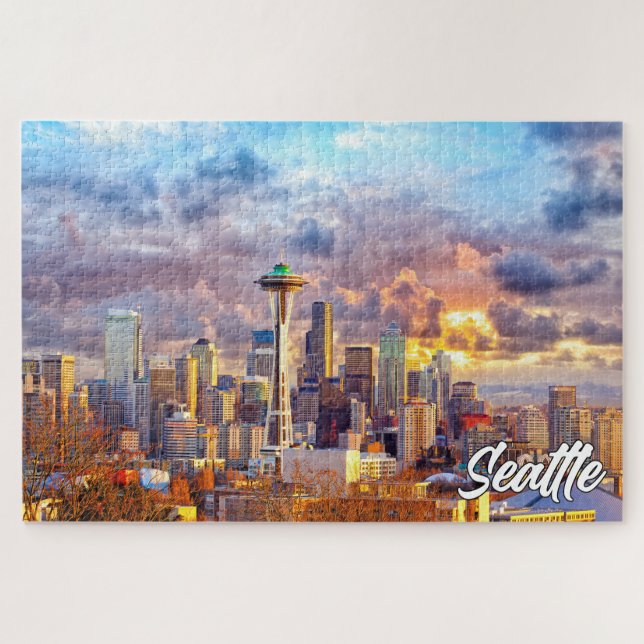 Puzzle Seattle, Washington, États-Unis (Horizontal)