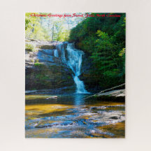 Secret Falls Caroline du Nord. Vœux de Noël