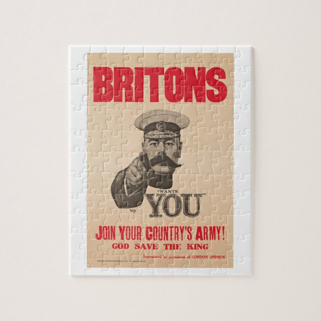 Puzzle Seigneur Kitchener Wants You WWI Propaganda de (Vertical)