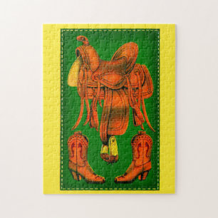 Puzzle Selle occidentale et bottes de cowboy