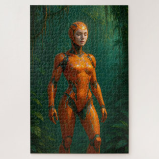 Puzzle Sentinelle de la Jungle de Cyborg féminine en armu