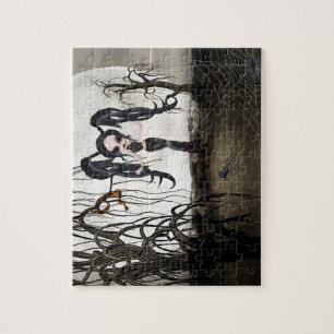 Puzzle Sepia Goth Girl