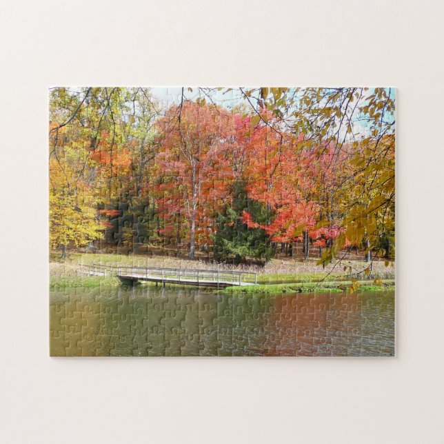 Puzzle Sept sources Pont d'automne III Paysage d'automne (Horizontal)