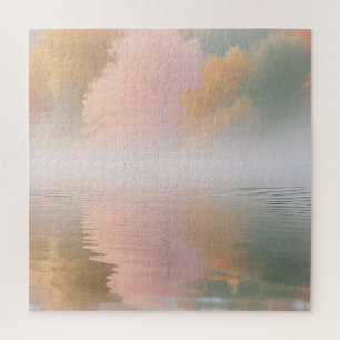 Puzzle Sérénité du lac automnal brumeux