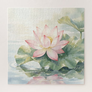 Puzzle Sérénité Lotus Rose Aquarelle