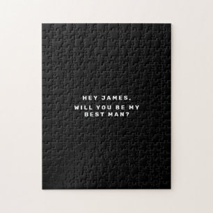 Puzzle Serez-vous mon Meilleur Homme Solide Noir Minimali