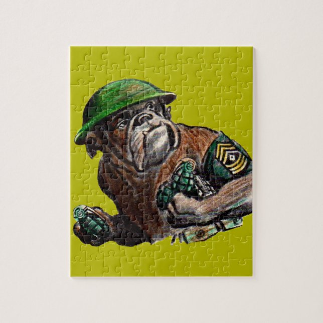 Puzzle Sergent Rover de soldat de chien de bouledogue de (Vertical)