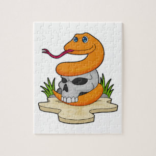 Puzzle Serpent avec crâne