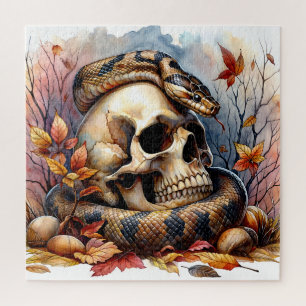 Puzzle Serpent Avec Crâne Automne