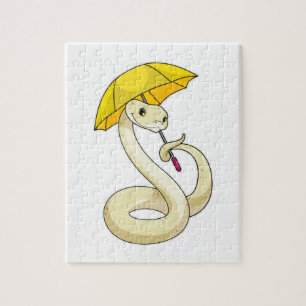 Puzzle Serpent avec parapluie