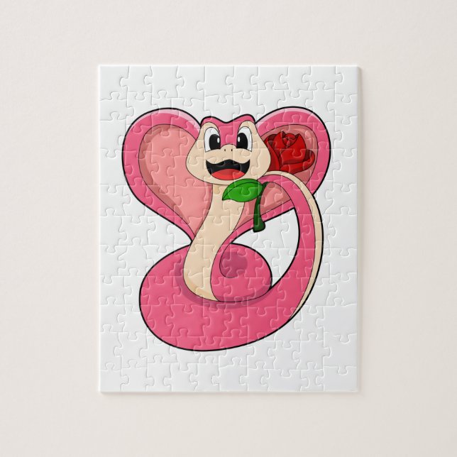 Puzzle Serpent avec Rose (Vertical)