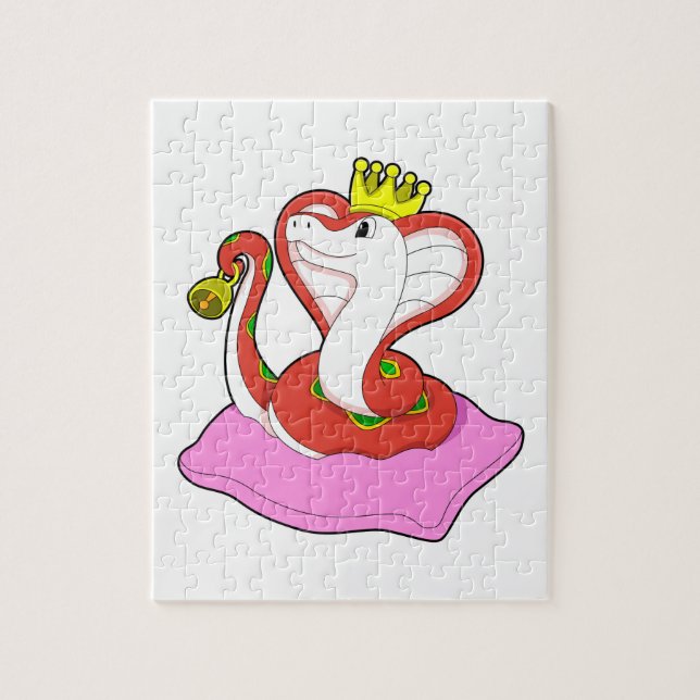 Puzzle Serpent comme roi avec Couronne (Vertical)