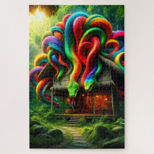 Puzzle Serpents colorés
