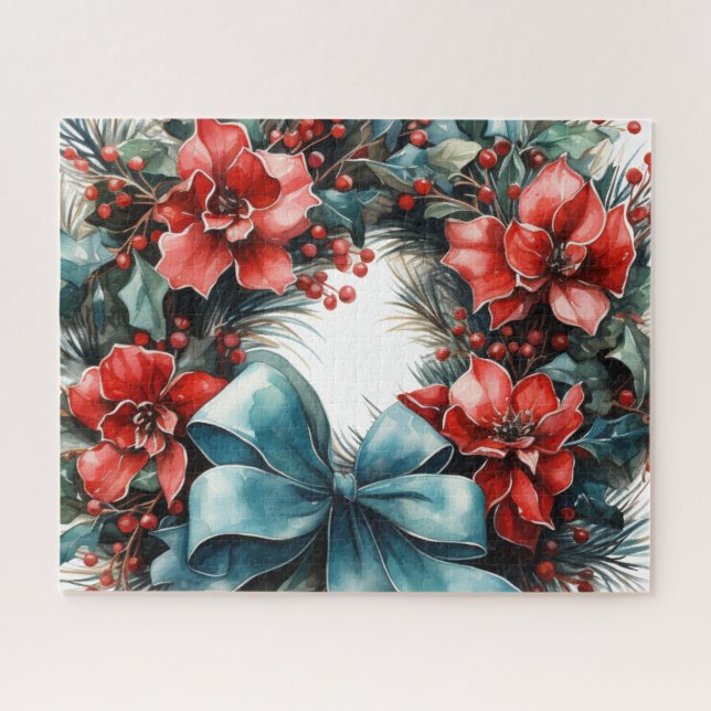 Puzzle Serre de pin avec Noël Holly Festif (Horizontal)