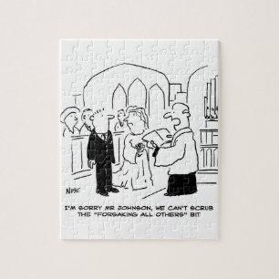 Puzzle Service de l'église mariage Vicar ne peut pas frot