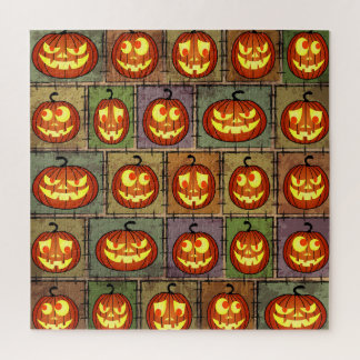 Puzzle Shabby Halloween, arrière - plan vintage.