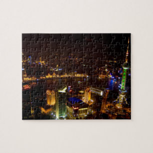 Puzzle Shanghai Chine magnifique ligne d'horizon avec mod