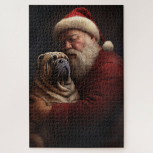 Puzzle Shar Pei avec Noël Festif du Père Noël