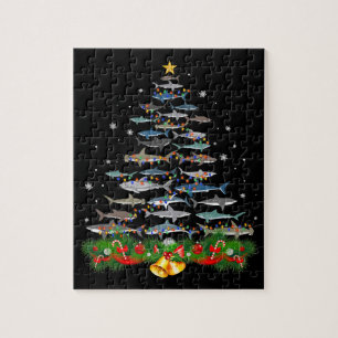 Puzzle Shark Christmas Tree Shark Amateurs Cadeaux Hommes