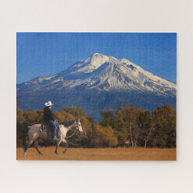 PUZZLE SHASTA DE BÂTI AVEC LE CHEVAL ET LE CAVALIER (Horizontal)