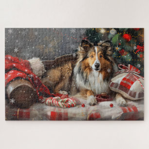Puzzle Sheltie Noël Fête