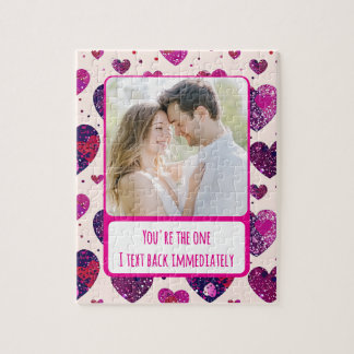 Puzzle Shimmer Purple Heart Txt Back Immédiatement