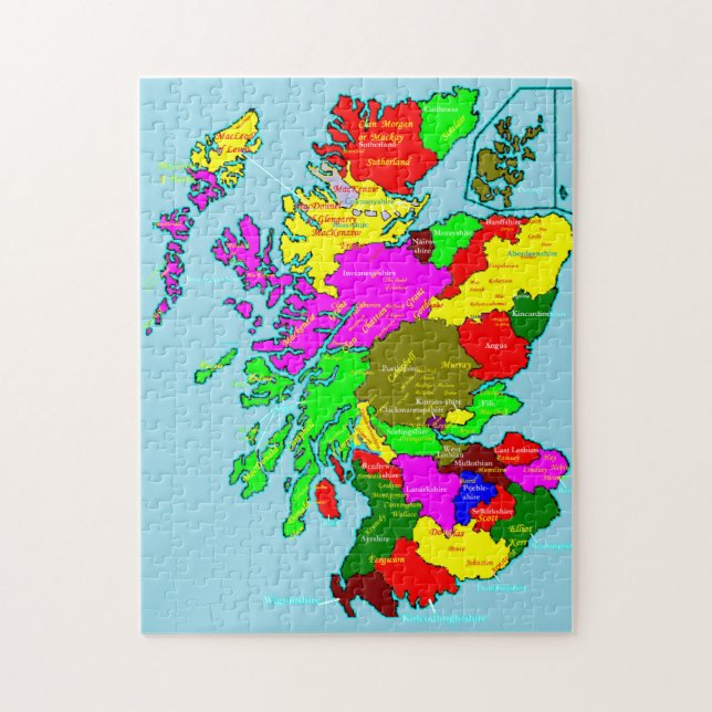 Puzzle Shires et les clans de l'Ecosse (Vertical)