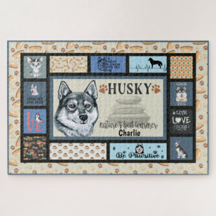 Puzzle Sibérien Husky propriétaire Lover Funny Keepsaké Q