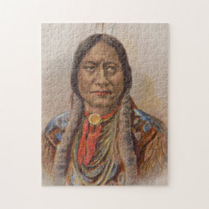 Puzzle Signaux de fumée : Lakota Indian Chief Sitting Bul