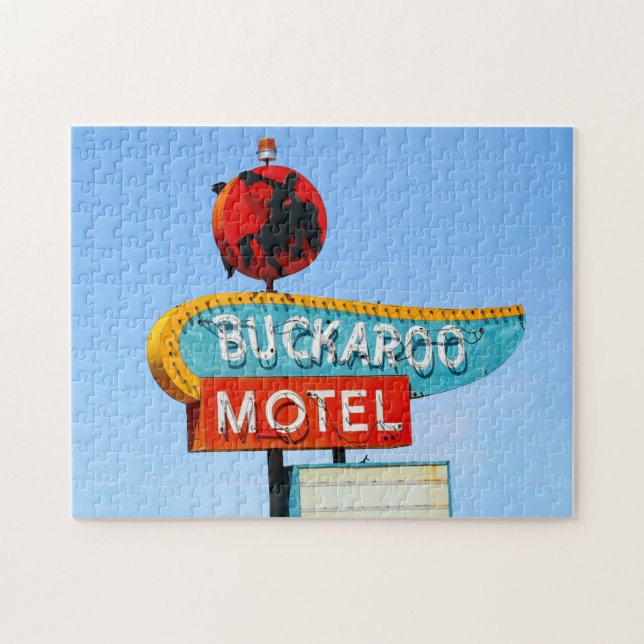 Puzzle Signe de motel de Buckaroo, itinéraire 66, (Horizontal)