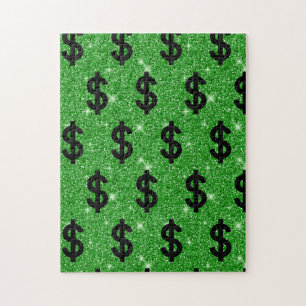 Puzzle Signe Dollar Noir Argent Entrepreneur Wall Street