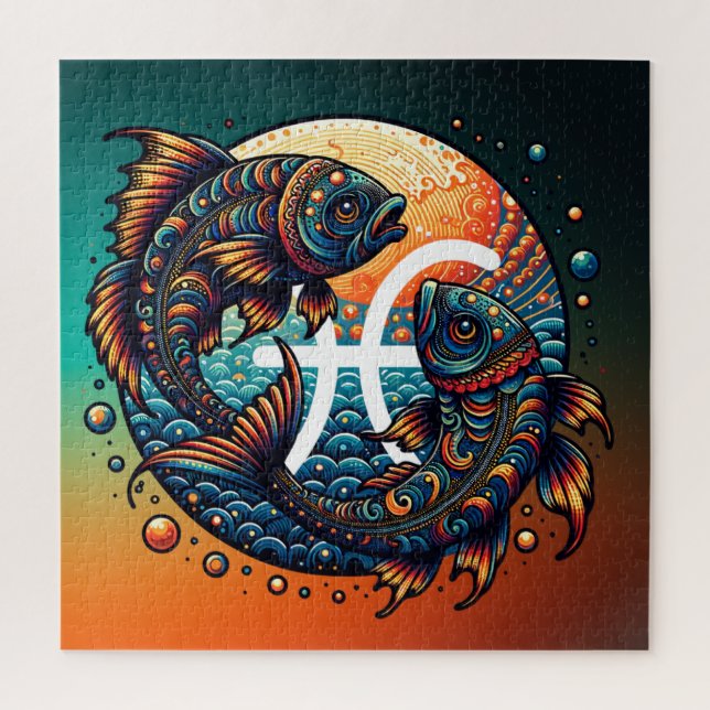Puzzle SIGNE Horoscope Astrologique Poissons Zodiac (Vertical)