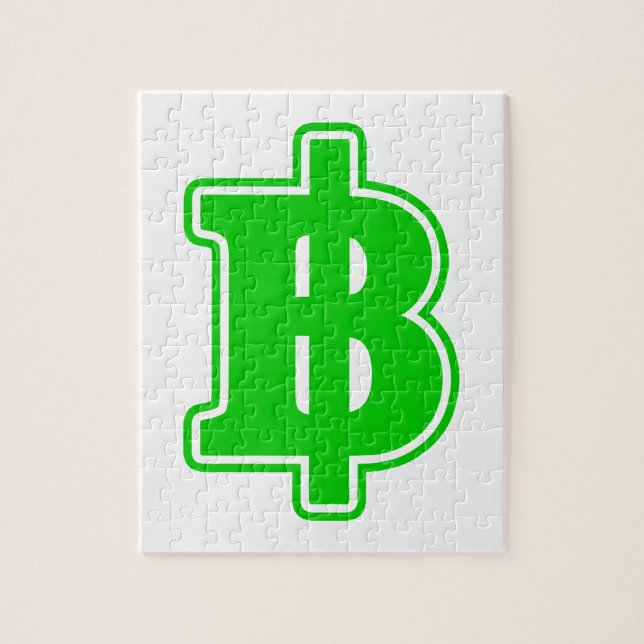 Puzzle SIGNE VERT BAHT ฿ devises thaïlandaises ฿ (Vertical)