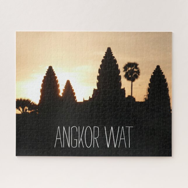 Puzzle silhouette angkor wat (Horizontal)