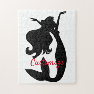 Puzzle Silhouette de la sirène noire