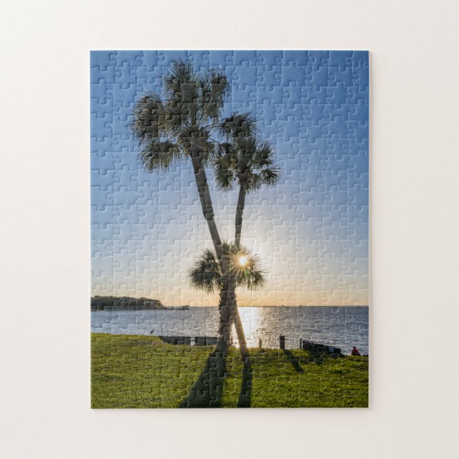 Puzzle Silhouette des ciseaux Palm Tree (Vertical)
