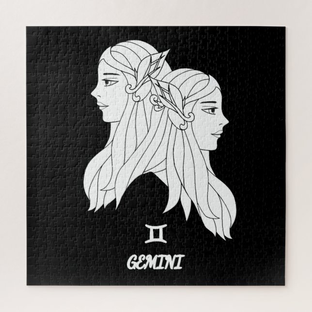 Puzzle Silhouette Gemini (Vertical)