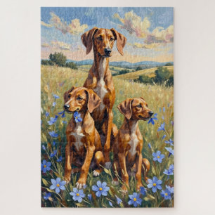 Puzzle Silken Windhound Cornflower Prairie Art