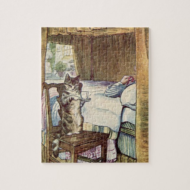 Puzzle Simpkin le chat sert du thé - Beatrix Potter (Vertical)