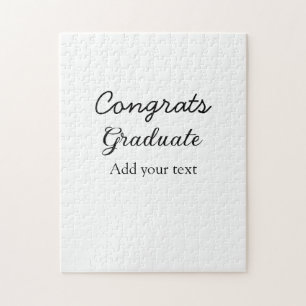Puzzle Simple congratulation graduation add your