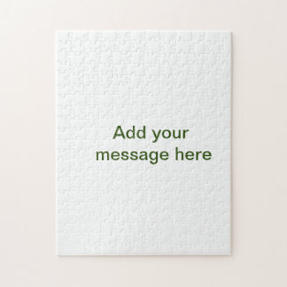 Puzzle Simple minimal vert ajoutez votre texte nom photo