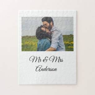 Puzzle Simple minimum m et mme add your name photo wedd
