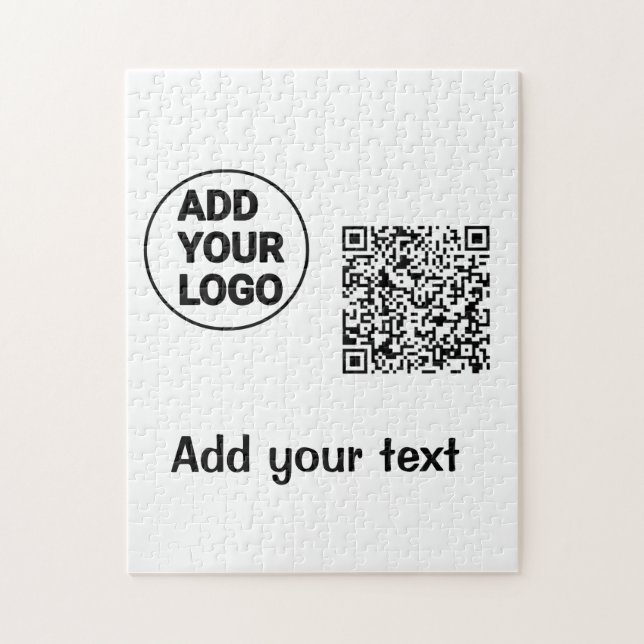 Puzzle Simple minimum q r code ajouter logo code d'analys (Vertical)