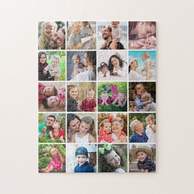 Puzzle Simple Modern 20 Instagram Photo Collage (Vertical)
